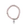 Armband Rosenquarz Kreuz