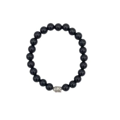 Armband Onyx schwarz 8mm Buddha